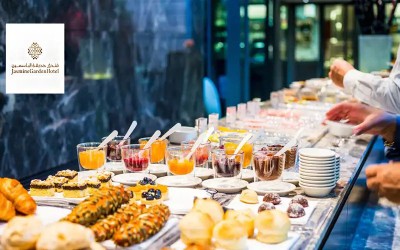 International breakfast buffet for one adult